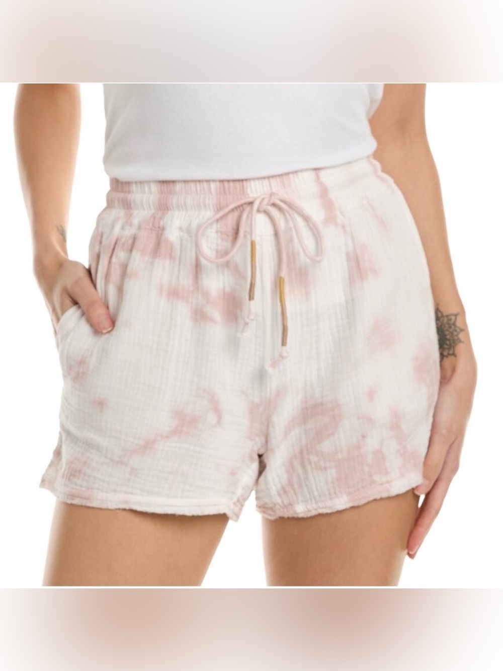 Faherty Women’s Topanga Dream Cotton Shorts Ventura Pink Tie Dye - Size XL NWOT